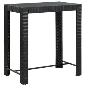 vidaXL Barbord f&ouml;r tr&auml;dg&aring;rd svart 100x60,5x110,5 cm konstrotting