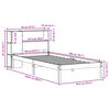vidaXL Säng med bokhylla utan madrass 90x200cm massiv furu