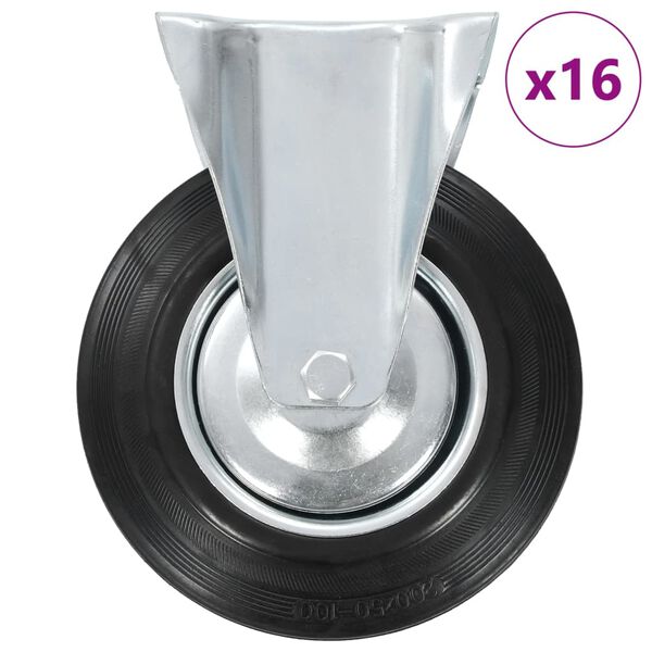 vidaXL Fasta hjul 16 st 200 mm