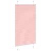 vidaXL Plisserad persienn rosa 75x150 cm tyg bredd 74,4 cm polyester
