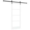 vidaXL Skjutd&ouml;rr ORKDAL 83 x 202 cm Massivt talltr&auml; och glas Vit