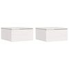 vidaXL S&auml;ngbord 2 st Vit 37 x 35 x 18,5 cm Massiv furu