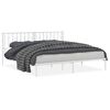 vidaXL S&auml;ngram med huvudgavel metall vit 193x203 cm