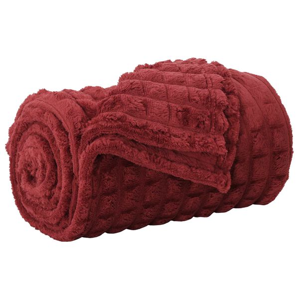 vidaXL Filtar 6 pcs Bordeaux R&ouml;d 270 x 240 cm Fleece