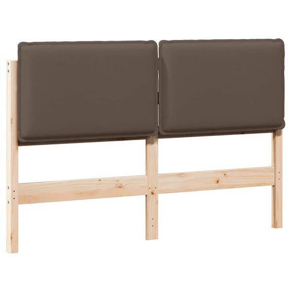 vidaXL Kl&auml;dd s&auml;nggavel Naturlig och Ljus Gr&aring; 120 cm Massiv furu