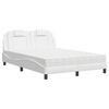 vidaXL Bed "Viana" with Mattress White 120x200 cm Faux Leather