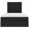vidaXL F&ouml;rvaringss&auml;ng med LED med madrass Svart 120 x 200 cm Polyester