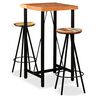vidaXL Barm&ouml;bler 3 delar massiv akacia och &aring;tervunnet tr&auml;