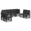 vidaXL Utomhussoffset Svart Polyester