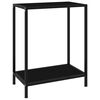 vidaXL Konsolbord svart 60x35x75 cm h&auml;rdat glas