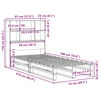 vidaXL Säng med bokhylla utan madrass vaxbrun 75x190 cm massiv trä