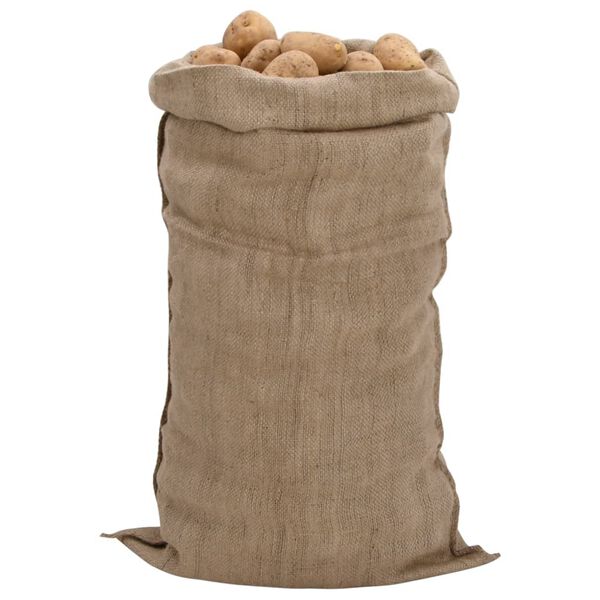 vidaXL Jutesäckar 5 st 65x135 cm 100% jute 340 gsm