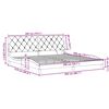 vidaXL Bed Frame with LED without Mattress Dark Grey 200x200 cm Fabric