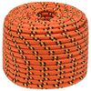 vidaXL Båtlina orange 12 mm 50 m polypropylen