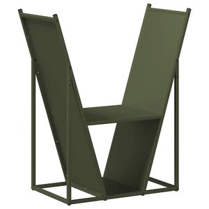 vidaXL Vedst&auml;ll olivgr&ouml;n 69,5x35x81 cm kallvalsat st&aring;l