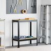 vidaXL Arbetsb&auml;nkar med hylla Svart 81 x 41 x 145 cm Konstruerat tr&auml;