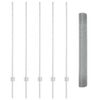 vidaXL St&auml;ngsel med stolpe Silver 1,2 x 10 m St&aring;l