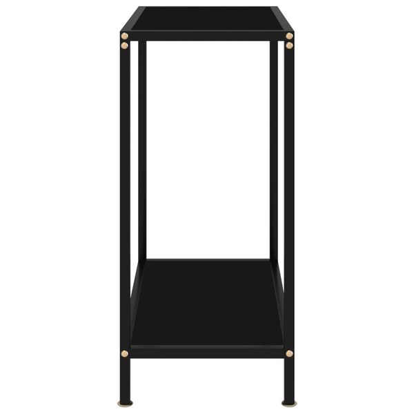 vidaXL Konsolbord svart 60x35x75 cm härdat glas
