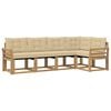 vidaXL Utomhussoffset 5 st Vit och Beige