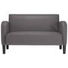 vidaXL Loveseat soffa gr&aring; 110 cm konstl&auml;der