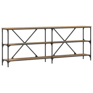 vidaXL Konsolbord Artisan Ek 200 x 30 x 75 cm Konstruerat tr&auml;