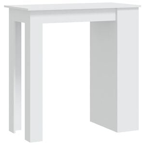 vidaXL Barbord med f&ouml;rvaringshyllor vit 102x50x103,5cm konstruerat tr&auml;