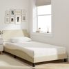 vidaXL Bed with Mattress "Dover" Cream 100x200 cm Fabric