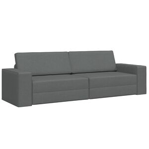 vidaXL Soffs&auml;ng M&ouml;rkgr&aring; 245 x 78 x 77 cm tyg