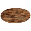 vidaXL Soffbord massiv återvunnen teak oval 120x60x30 cm