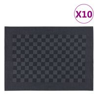 vidaXL Kökshanddukar 10 st svart och grå 50x70 cm bomull