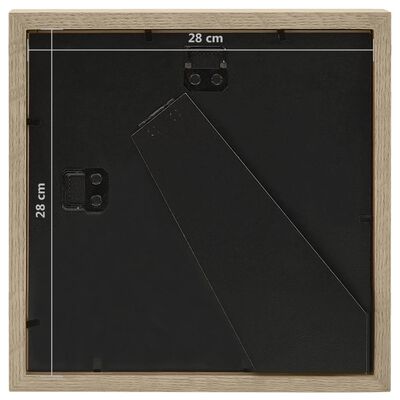 vidaXL Fotoramar 3D 5 st mörkt trä 28x28 cm för 20x20 cm foto
