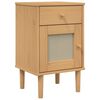 vidaXL S&auml;ngbord SENJA rottinglook brun 40x35x65 cm massiv furu