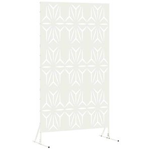vidaXL Avsk&auml;rmningssk&auml;rm 100 x 50 x 180 cm St&aring;l Vit