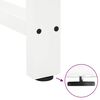 vidaXL Barbordsben vita 2 st 60x(100-101) cm st&aring;l