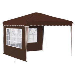 vidaXL Pop-up Partyt&auml;lt Brun 288 x 288 x 245 cm Oxford Tyg