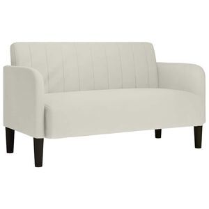 vidaXL Loveseat soffa creme 109 cm sammet