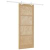 vidaXL Skjutd&ouml;rr Naturlig och vit 83 x 211 cm Massiv furu