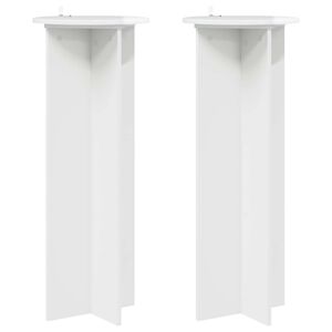 vidaXL V&auml;xtst&auml;ll 2 st Vit h&ouml;gglans &Oslash;40 x 100 cm Konstruerat tr&auml;