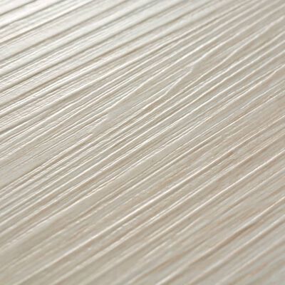 vidaXL Ej självhäftande PVC-golvplankor 5,26 m² 2 mm klassisk ek vit