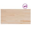 vidaXL Bordsskivor 4 st 100x50x2,5 cm rektangul&auml;r massiv furu