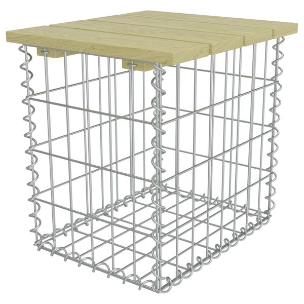 vidaXL Tr&auml;dg&aring;rdspall 40x40x45 cm galvaniserat st&aring;l furu