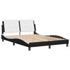 vidaXL Bed Frame without Mattress "Zadar" Black and White 120x200 cm Faux Leather