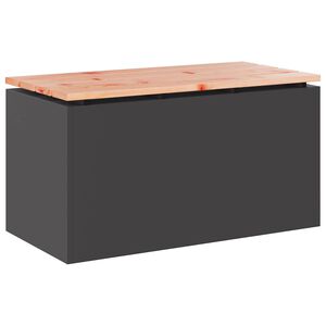 vidaXL Tr&auml;dg&aring;rdsb&auml;nk Svart 80 x 40 x 43 cm St&aring;l
