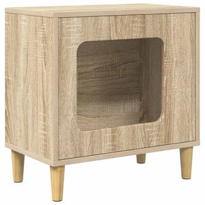 vidaXL Katt hus Sonoma-ek 51 x 30 x 52 cm Konstruerat tr&auml;