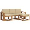 vidaXL Utomhussoffset 4 st Naturlig och Beige