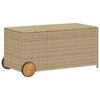 vidaXL Dynbox med hjul blandad beige 190L konstrottning