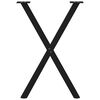 vidaXL Matbordsben X-formade 2 st svarta 50x(72-73) cm stål