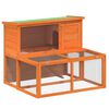 vidaXL Kaninbur brun 102x90x84,5 cm massiv furu