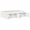vidaXL Sängram med låda med lagring Vit 100 x 200 cm Konstruerat trä