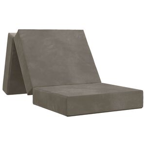 vidaXL F&auml;llbar Soffbed 90 x 67 x 45 cm Ljusgr&aring;